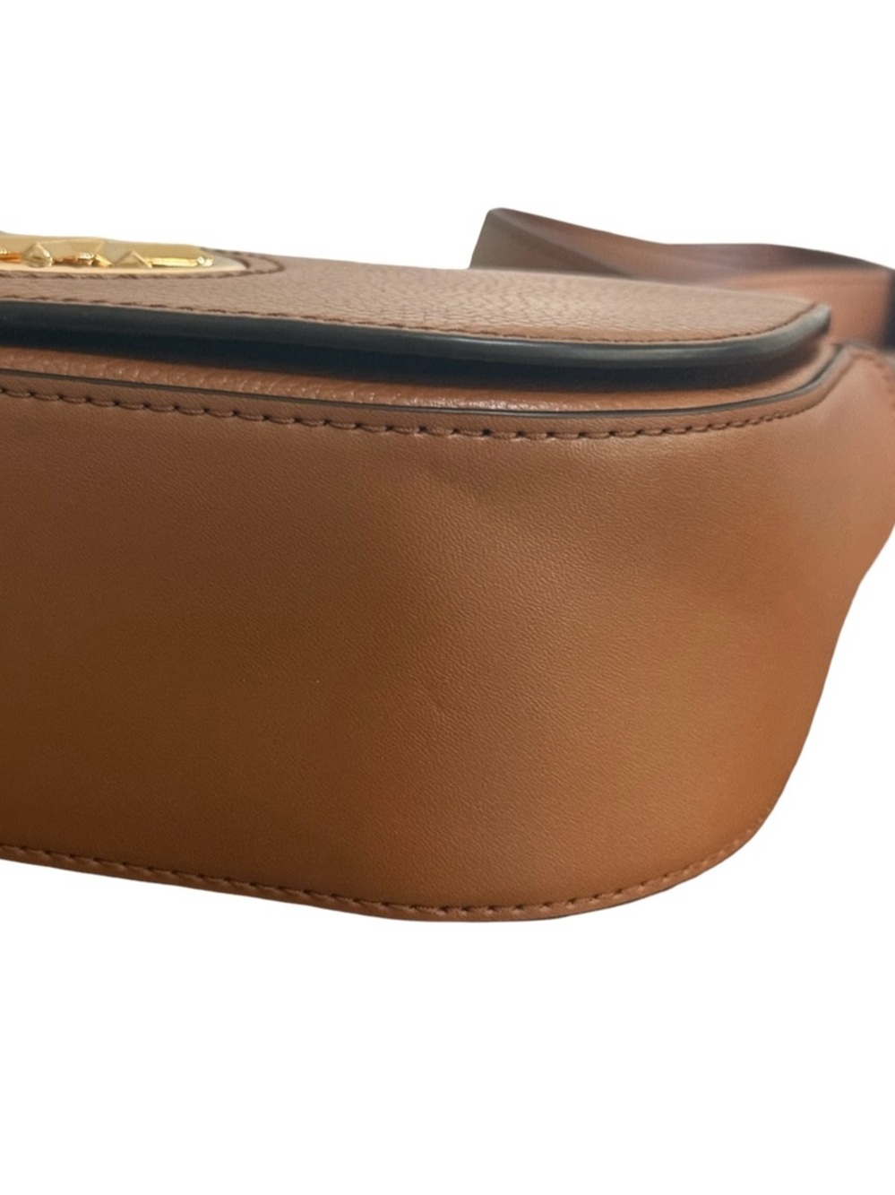 MICHAEL Michael Kors Samira Chestnut Brown Pebbled Leather MK Crossbody Bag! EUC - Picture 6 of 15